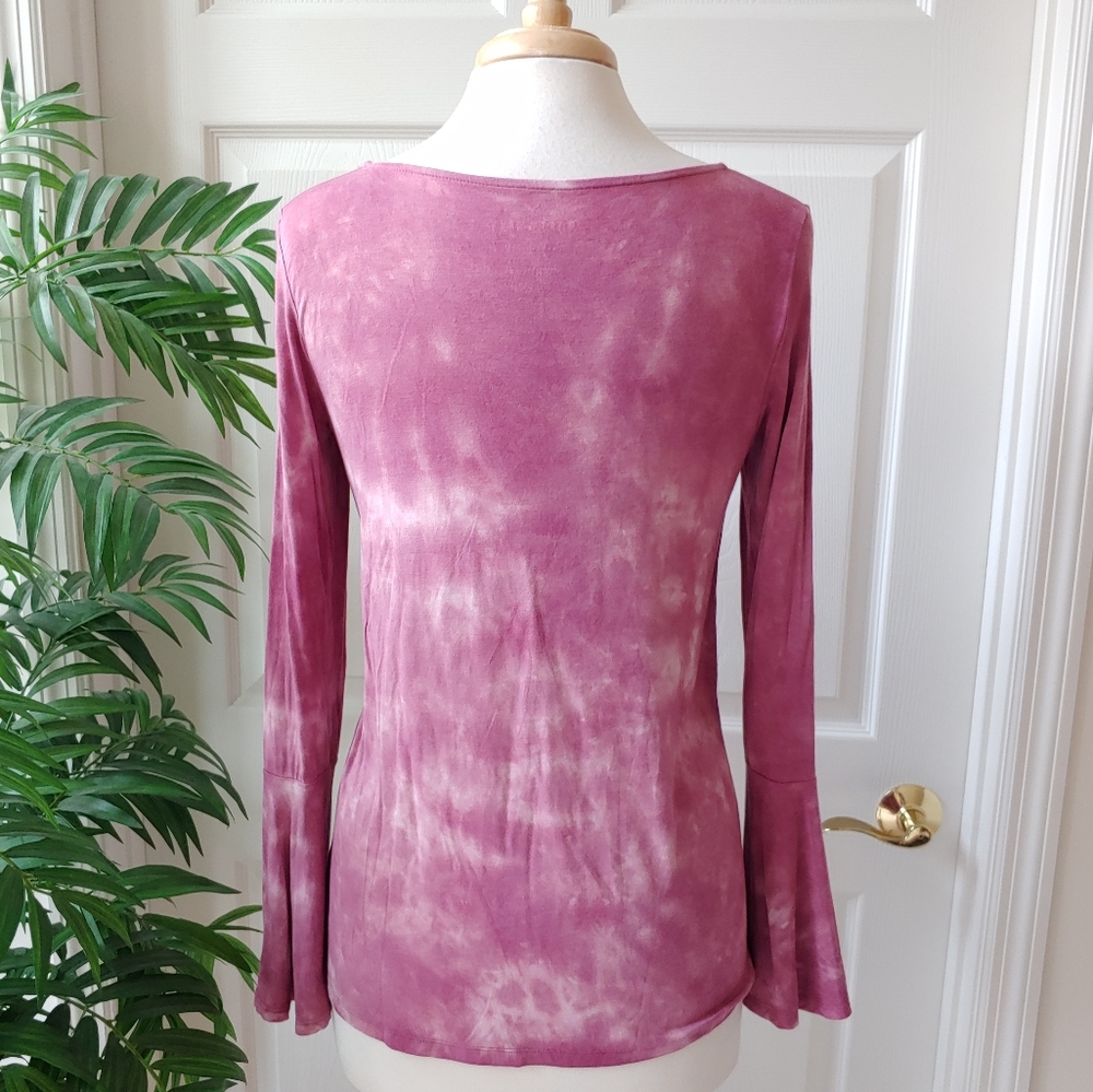 American Eagle Tie Dye Bell Sleeve Top - Picture 5 of 8